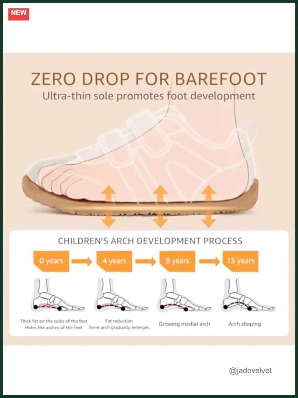 Toddler Wide Toe Box Barefoot Sneakers Zero Drop Non-Slip First Walking Shoes